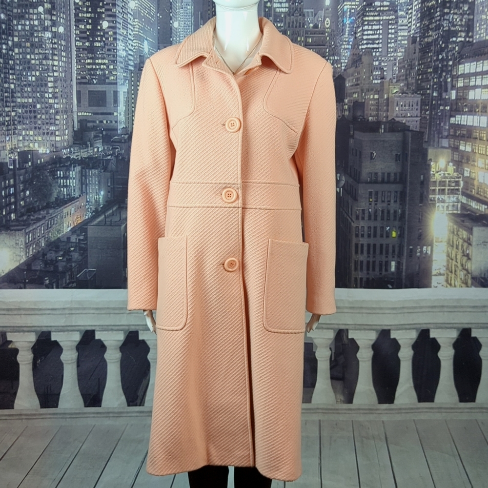 Jonathan Michael sz 8 Stunning Vintage Lined Wool Blend Tailored Look Coat